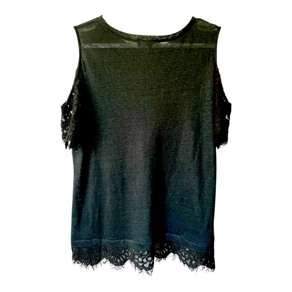GENERATION LOVE | Linen and Lace Cold Shoulder Top - Picture 3 of 6